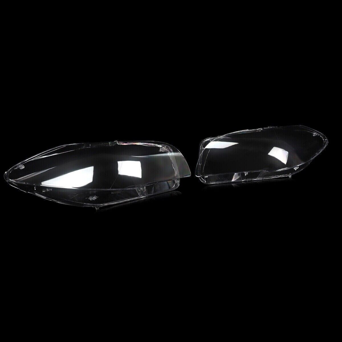 FOR 2011-2016 BMW 5 SERIES F10 HEADLIGHT LENS HEADLAMP COVERS RIGHT + LEFT SIDE